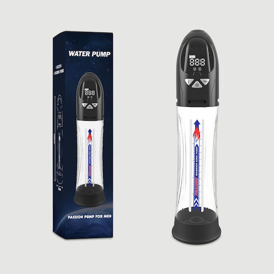 Electric Water Penis Pump Lcd Screen Waterproof Pump My Dick Lcd Hydro Penis Pump Transparent