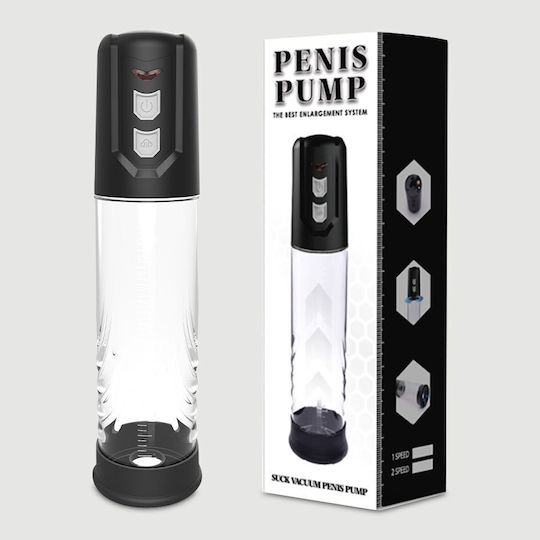 Electric Penis Pump 2 Speeds Sexopolis Male Automatic 2 Function Enhancer Penis Pump Transparent