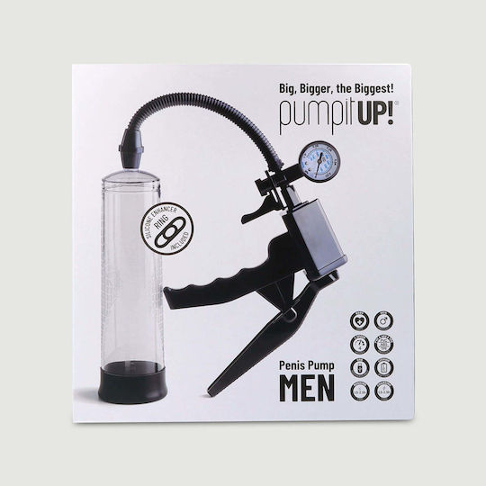 Penispumpe mit Manometer Pump It Up - Transparent