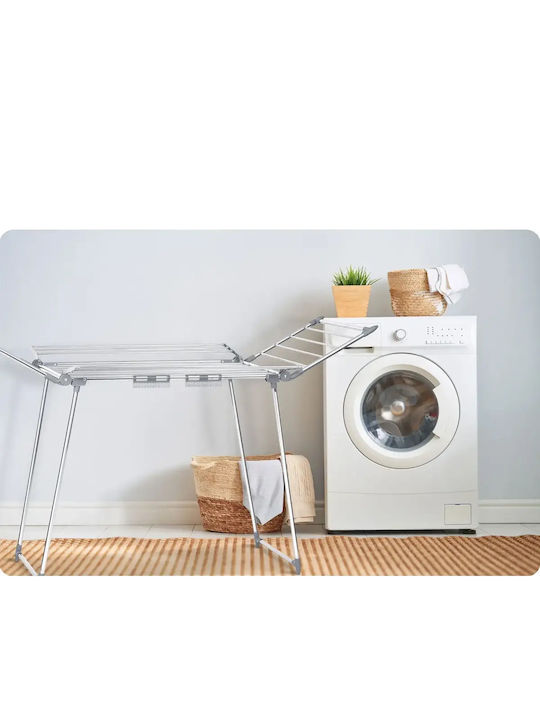 Smartic Lina Uscătoare Rufe Pliere De Pardoseală Inox Cu Lungimea Suportului De Uscare A Hainelor 22m