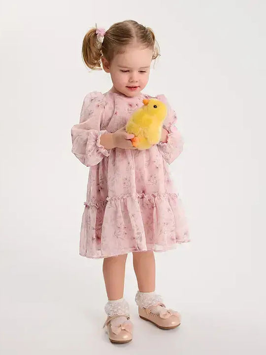 Girls Dress Long Sleeve Pink