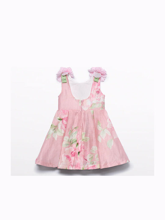 Girls Dress Linen Pink