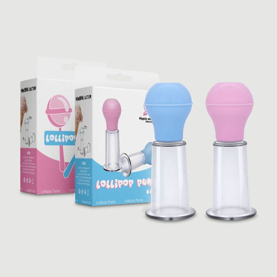 Σετ Αναρροφητών Θηλών & Κλειτορίδας Delicate Nipple & Clitoris Pump Set Διάφανο Μπλε