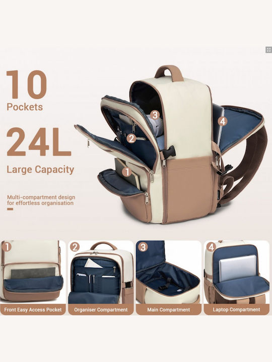 Miss Lulu Backpack Μπεζ