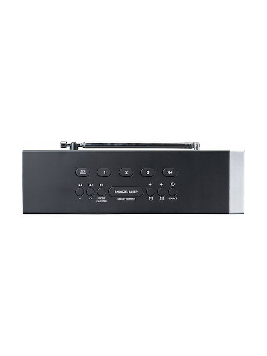 Lenco Dab+ Fm Bluetooth 5.0 Clock Radio Led Display Dual Alarm Black