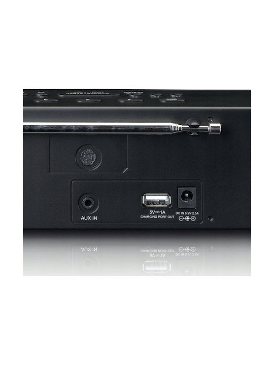 Lenco Dab+ Fm Bluetooth 5.0 Clock Radio Led Display Dual Alarm Black