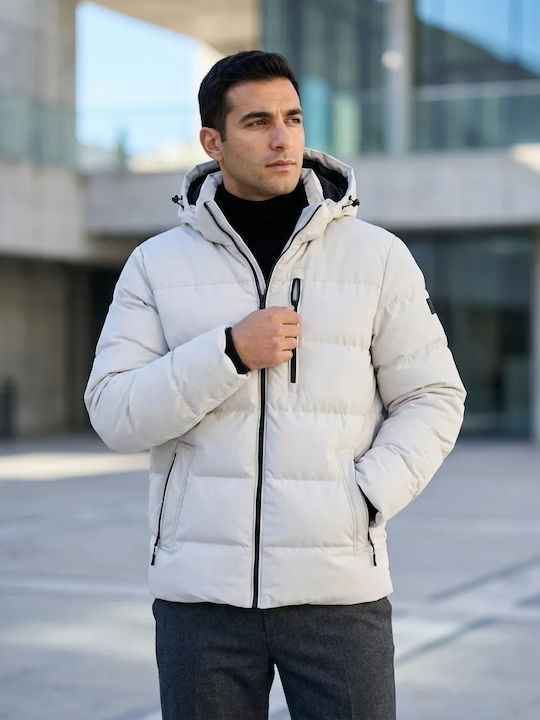 Herren Jacken Εκρου