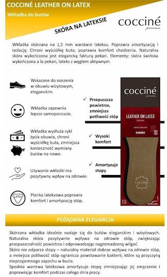 Coccine Tălpi Anatomici din Piele 103073/41 2 Bucăți