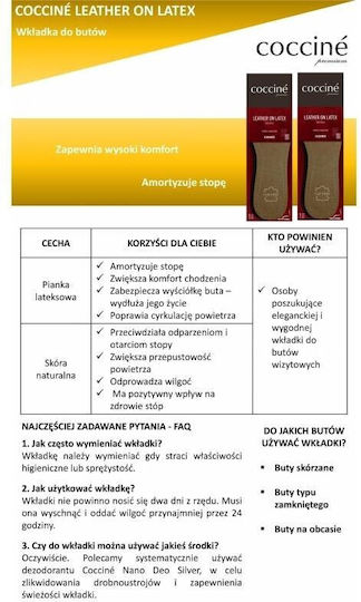 Coccine Δερμάτινοι Ανατομικοί Πάτοι Παπουτσιών 103073/36 2τμχ
