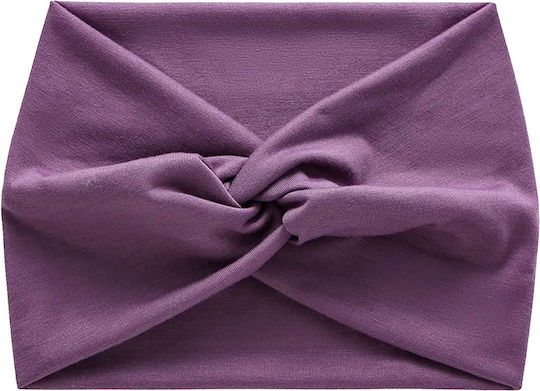 Crossed Headband Hair In Soft Cotton Refined Purple