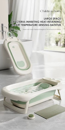 Little Mom Cadă Pliabilă pentru Bebeluși cu Termometru Gri