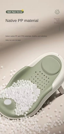 Little Mom Cadă Pliabilă pentru Bebeluși cu Termometru Verde