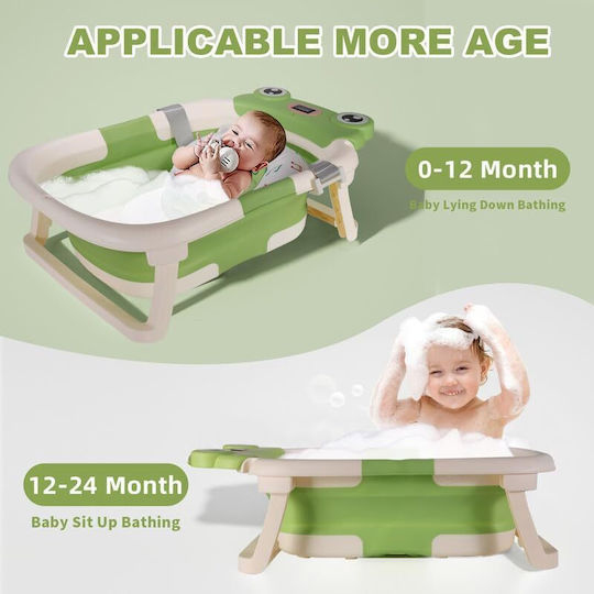 Little Mom Cadă Pliabilă Pentru Bebeluși cu Termometru Verde