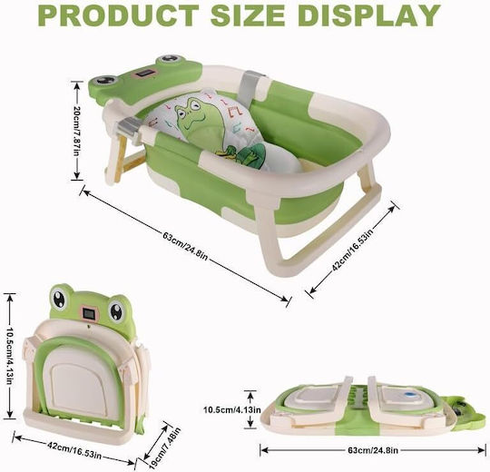 Little Mom Cadă Pliabilă Pentru Bebeluși cu Termometru Verde
