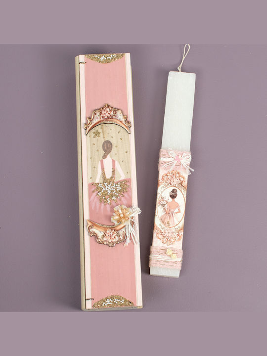 Flat Orange Ballerina Candle