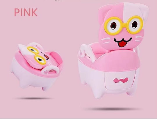 Little Mom Potty Toilet with Lid Pink