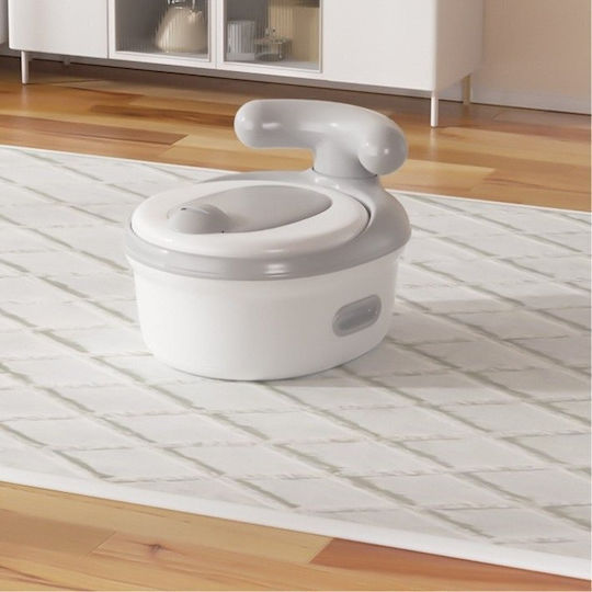 Little Mom Potties Toilet with Lid Gray