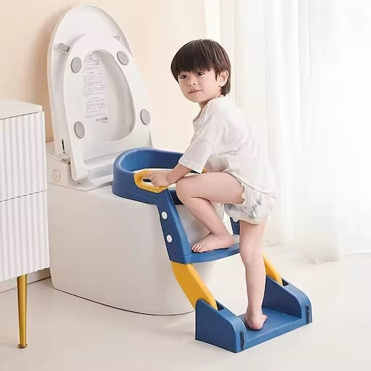 Little Mom Scaun De Toaletă Pentru Copii BH-BC-301 Roz Cu Treaptă Cu Mânere Și Pernuță