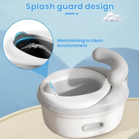 Little Mom Potties Toilet with Lid Gray