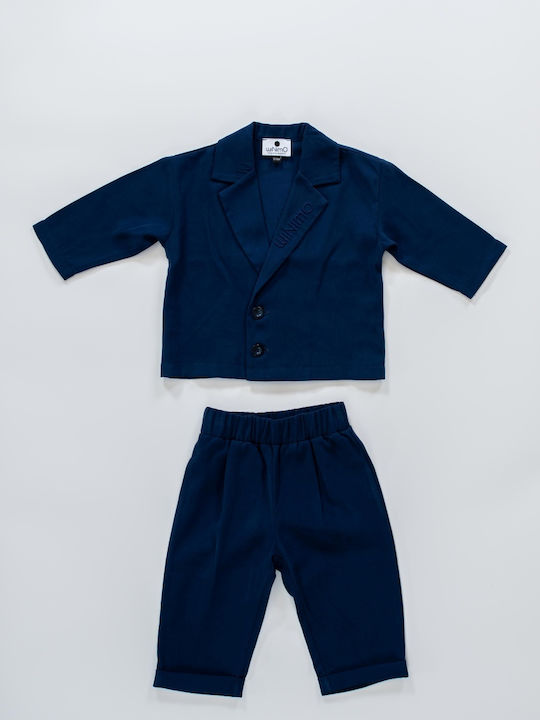 Kids Set with Pants Summer 2 Pieces Navy Blue