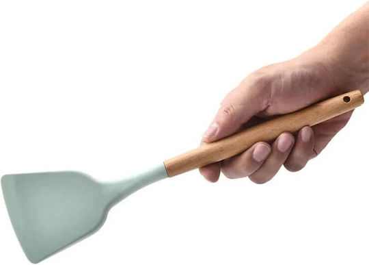 Σετ Εργαλείων Μαγειρικής από Σιλικόνη με Βάση 12τμχ Πράσινο
