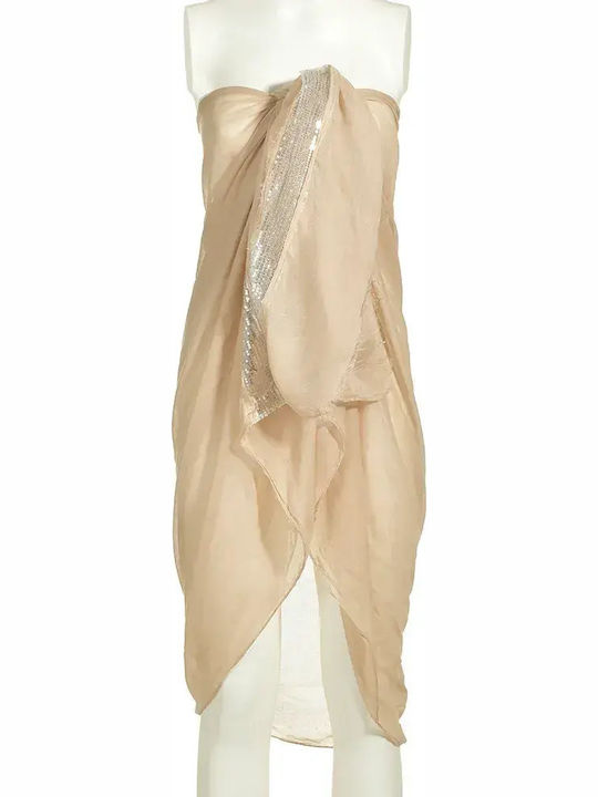 Ble Resort Collection Γυναικείο Φουλάρι Μπεζ