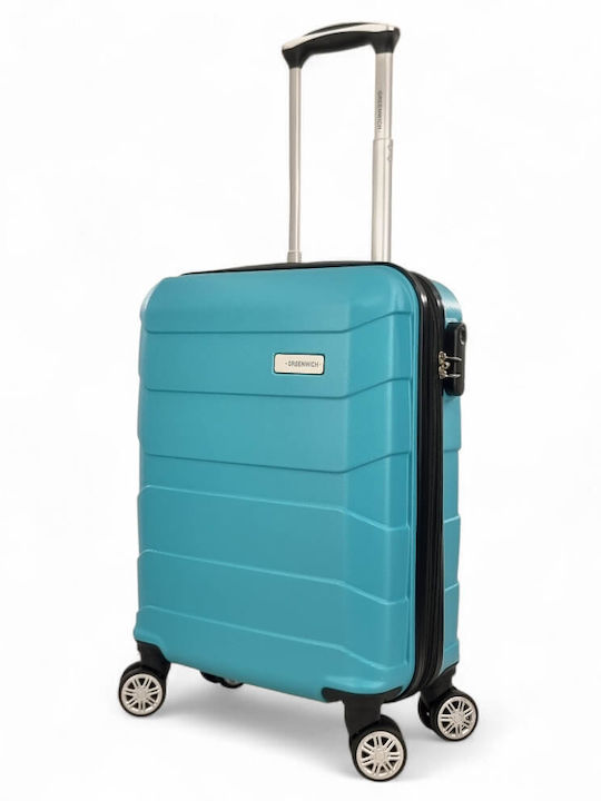 Greenwich Polo Club Cabin Hard Light Blue Travel Suitcase with 4 Wheels Height 55cm