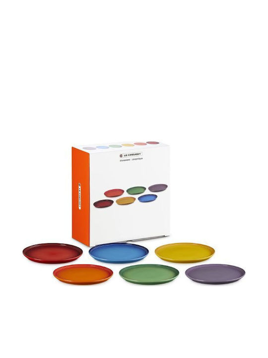 Le Creuset Πιάτο Ρηχό Πολύχρωμο 27cm 6τμχ