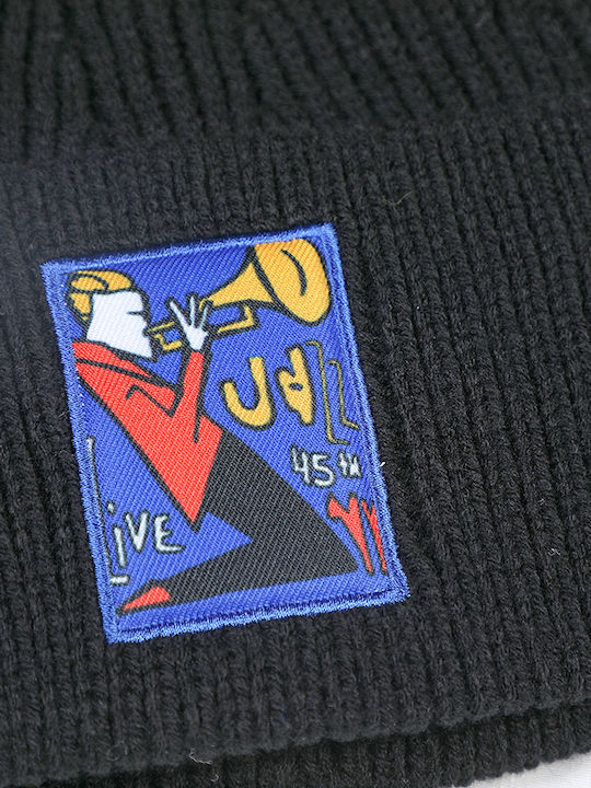 Beanie Unisex Σκούφος Πλεκτός σε Μαύρο χρώμα