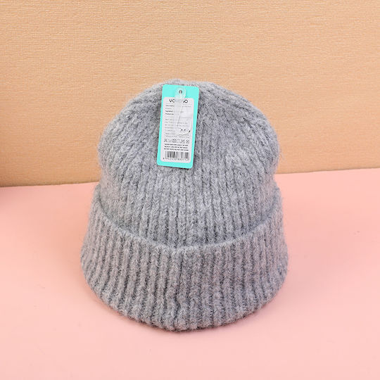 Beanie Unisex Strickmütze in Grau