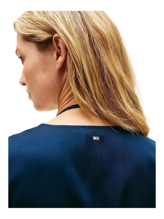 Tommy Hilfiger Caftan De Plajă Scurt Pentru Femei Dark Night Navy