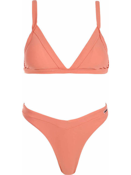 Set Bikini Τριγωνάκι & String Ροζ