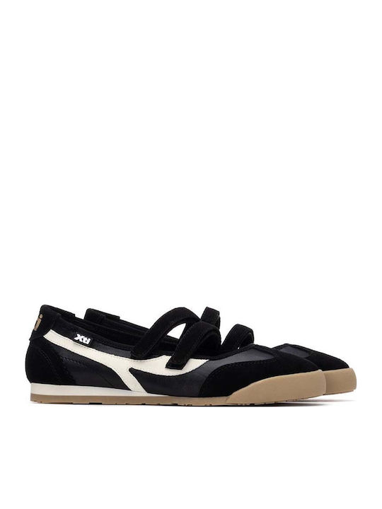 Women's Ballerina Shoes with Strap in Black Colour