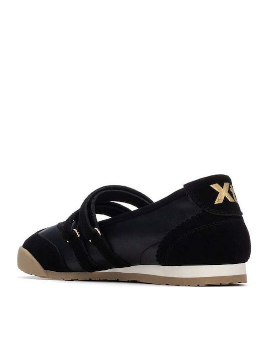 Women's Ballerina Shoes with Strap in Black Colour