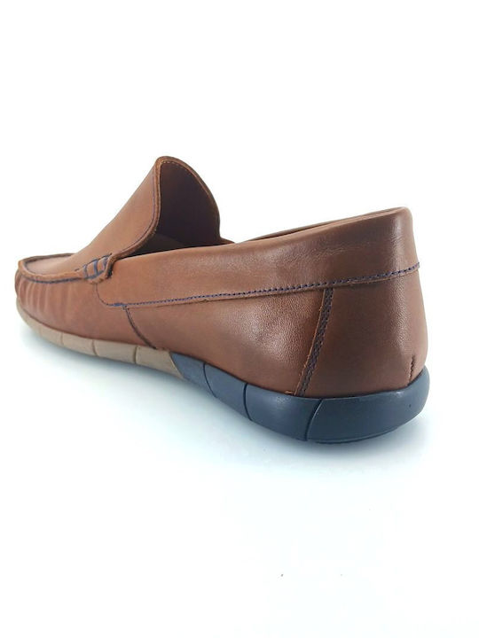 Δερμάτινα Ανδρικά Boat Shoes σε Ταμπά Χρώμα
