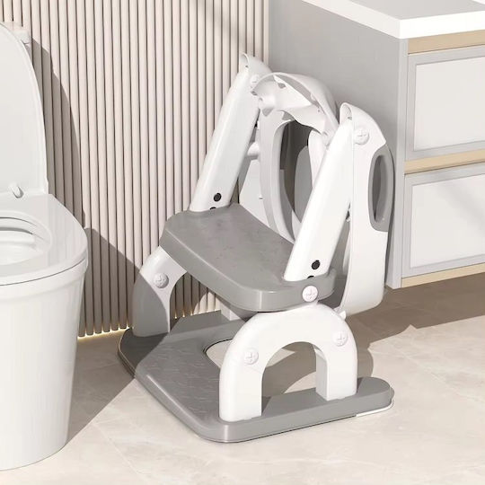 Little Mom Scaun De Toaletă Pentru Copii BH-8988 Verde Cu Treaptă Cu Mânere Și Pernuță