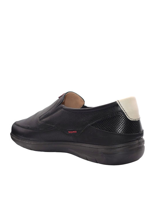 Leder Herren Mokassins in Schwarz Farbe