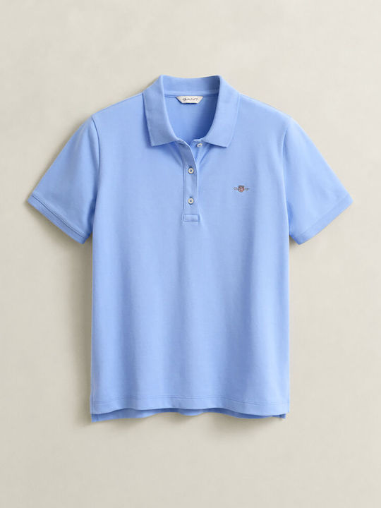 Reg Shield Damen Polo Bluse Kurzärmelig Hellblau
