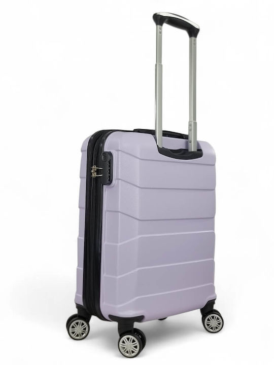 Greenwich Polo Club Cabin Hard Travel Suitcase Lila with 4 Wheels Height 55cm