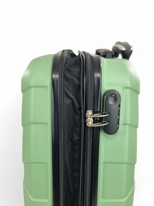 Greenwich Polo Club Cabin Hard Green Travel Suitcase with 4 Wheels Height 55cm