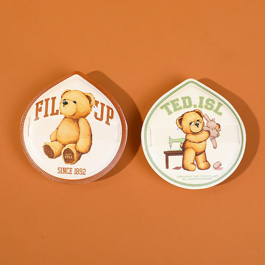 Teddy Island Series Set 2 Cotton Candy Sponges Storage Case