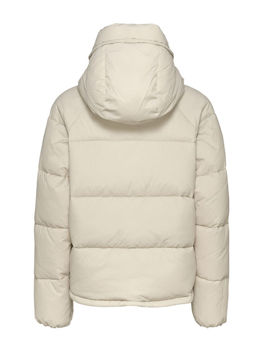 Scurtă Jachetă de femei Puffer Beige