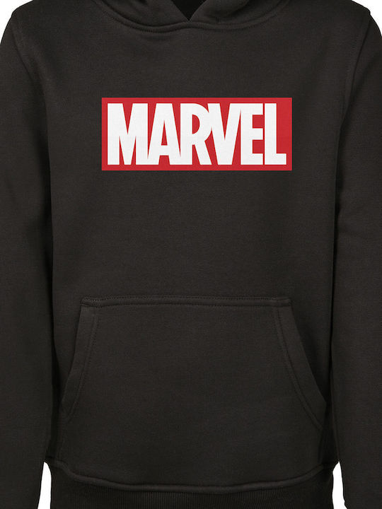 Kinder-Sweatshirt mit Kapuze und Taschen Schwarz