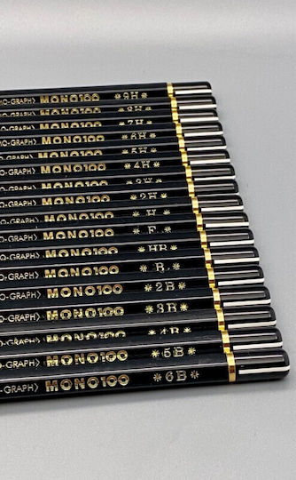 Tombow Wooden Pencils Mono 100 Highest Quality 12pcs 4901991000092 Nibs 6b