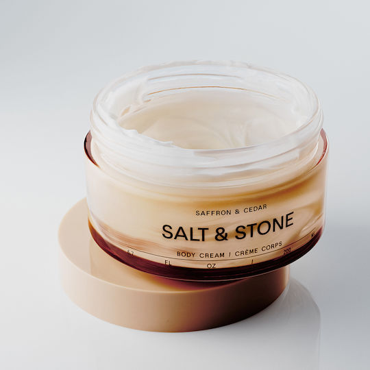 Salt & Stone Feuchtigkeitsspendende Körpercreme mit Jasmin Parfüm für Trockene und Empfindliche Haut 200ml