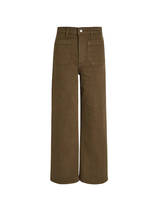 Women's Fabric Trousers Khaki