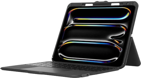 Targus Versavu Flip Cover Περιστρεφόμενη με Πληκτρολόγιο στα Ισπανικά Μαύρη (Ipad Pro 13-inch (m4))