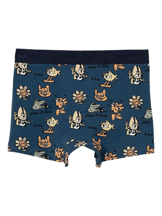 Tiffosi Men's Blue Boxer With Printed