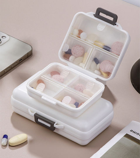 Quadratische Pillenorganisator mit 7 Fächern