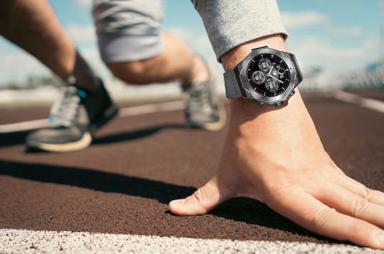 Kodak Sw-7215 Edelstahl Smartwatch mit SIM und Herzfrequenzmesser Schwarz